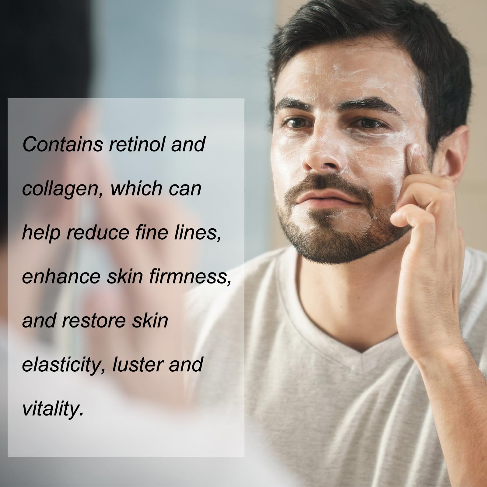 WAESKI visual hints at potential wrinkle and puffiness improvement.