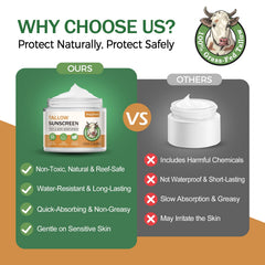 Wagomars Beef Tallow Sunscreen application on hands demonstrates smooth, non-greasy feel