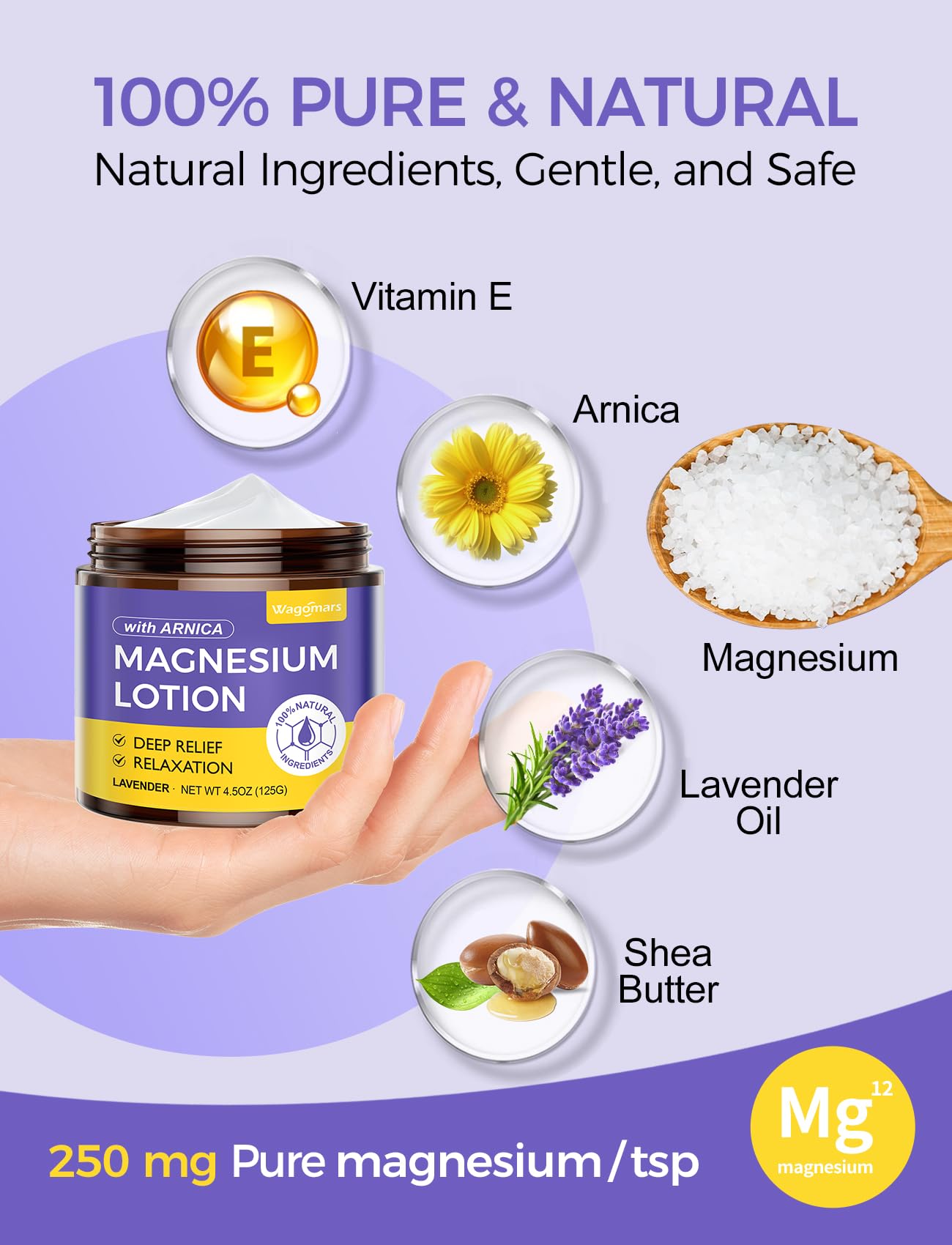 Wagomars magnesium lotion bedtime routine promotes calm evenings.