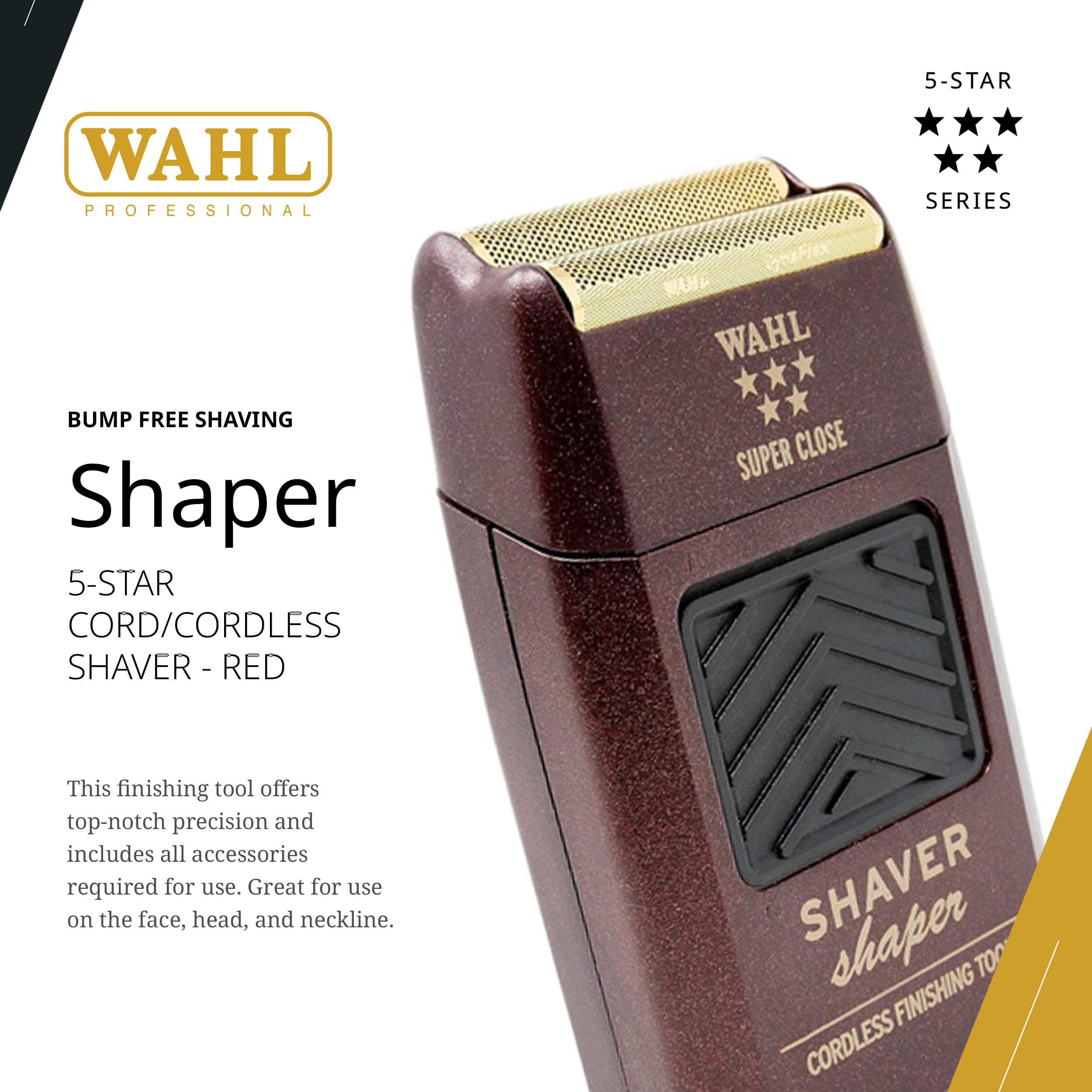 Wahl Professional 5 Star Series shaver cordless use for flexible grooming