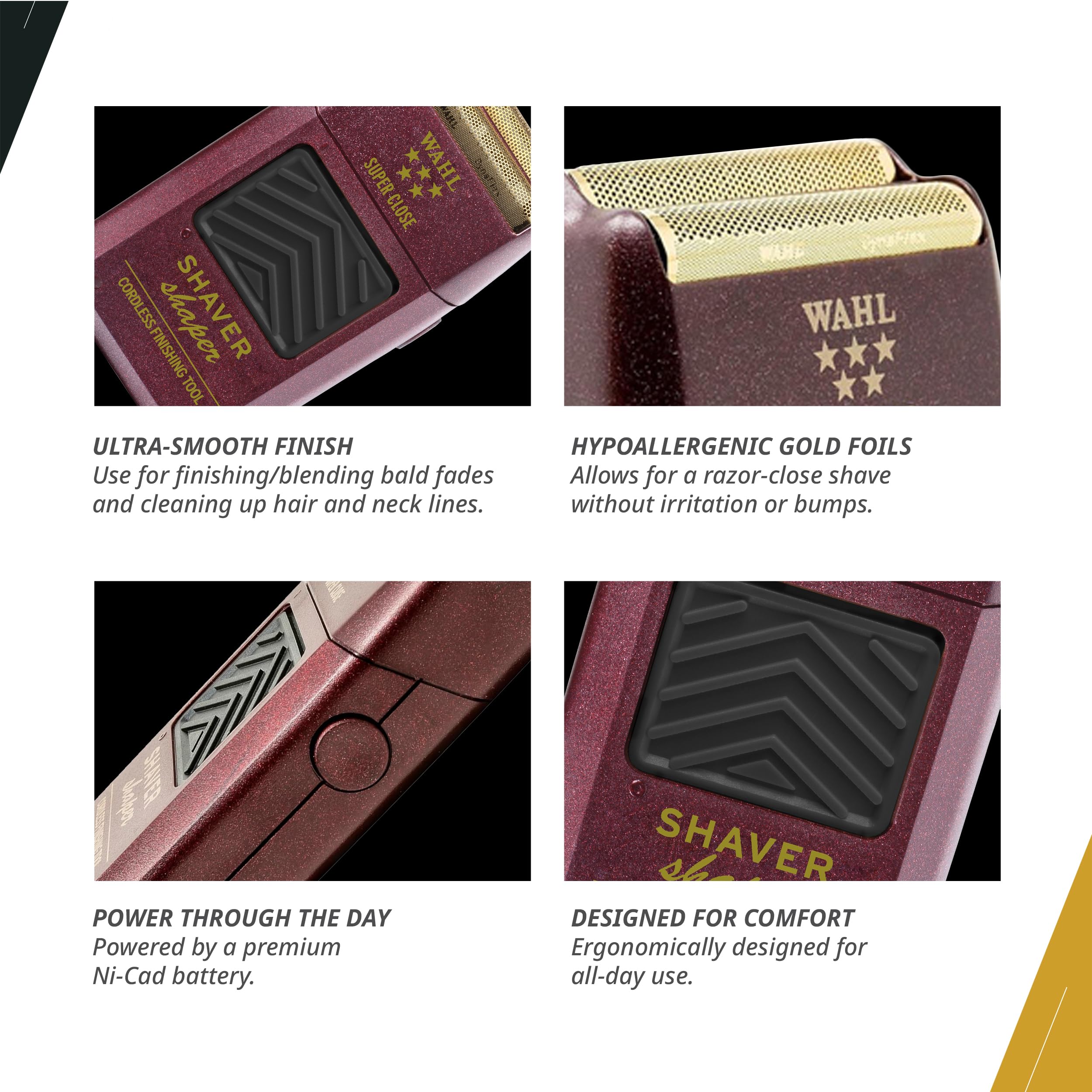 Wahl Professional 5 Star Series gold foil close shave reduces irritation