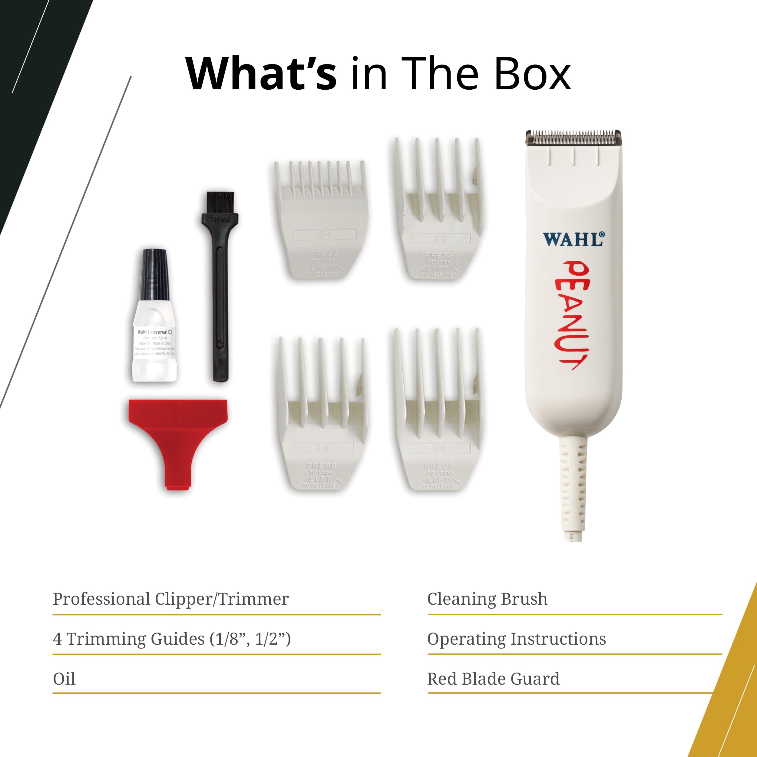 Wahl Professional Classic Peanut Trimmer lightweight design fits the palm.