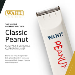 Wahl Professional Classic Peanut Trimmer in hand for controlled trimming.