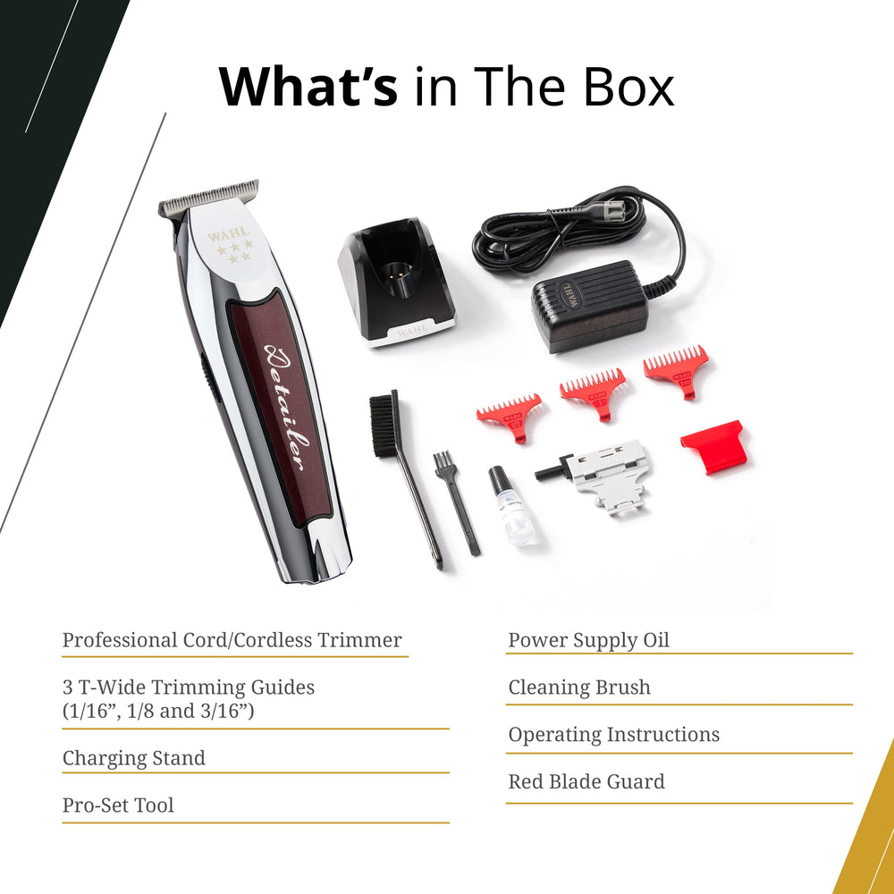 Wahl Professional detailer ergonomic grip supports comfortable handling.