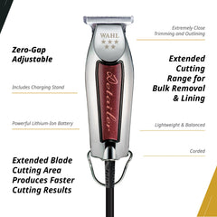Wahl Professional Detailer Trimmer Burgundy precision artwork for crisp designs