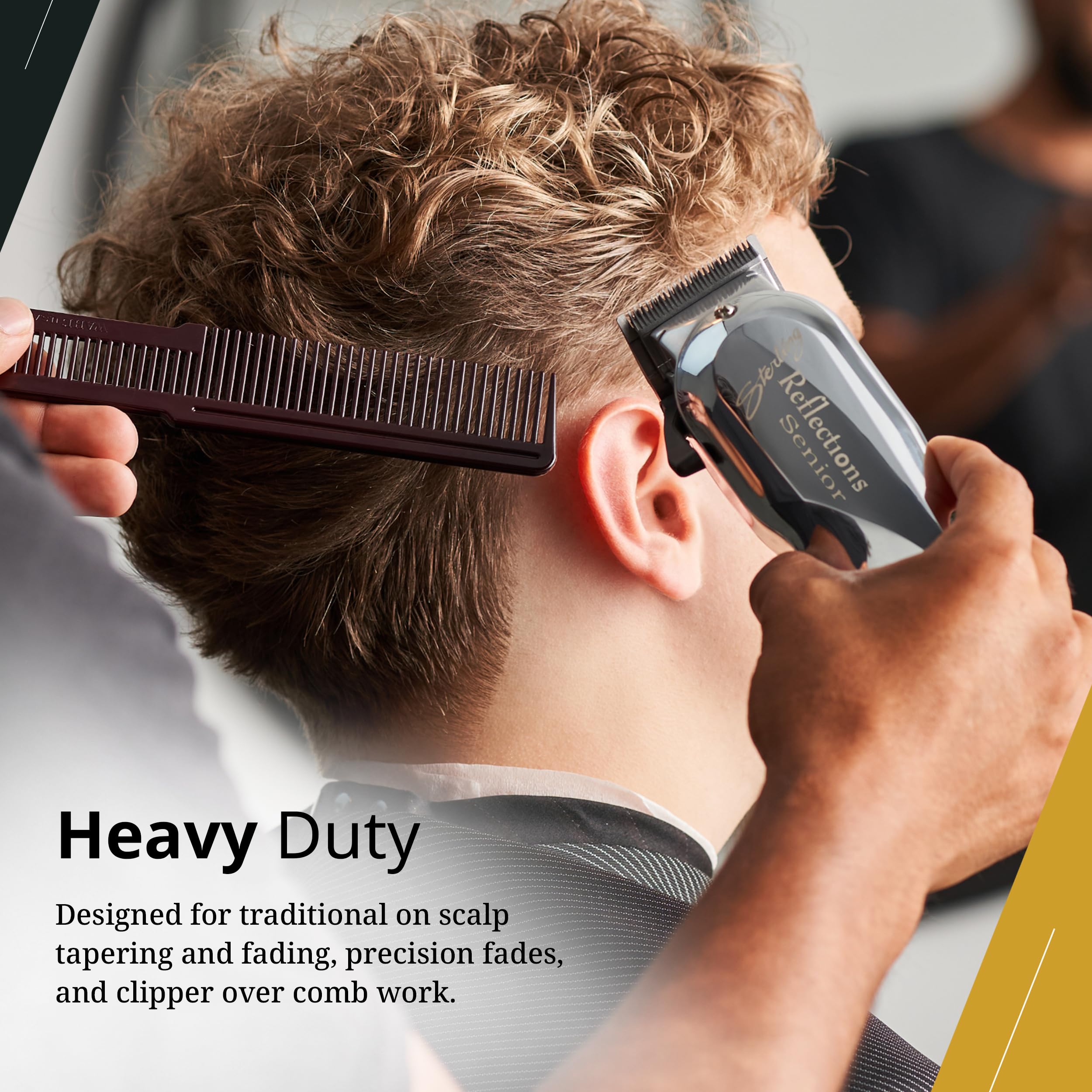 Wahl Professional Reflections Senior Clipper adjustable taper lever lets you dial in length.