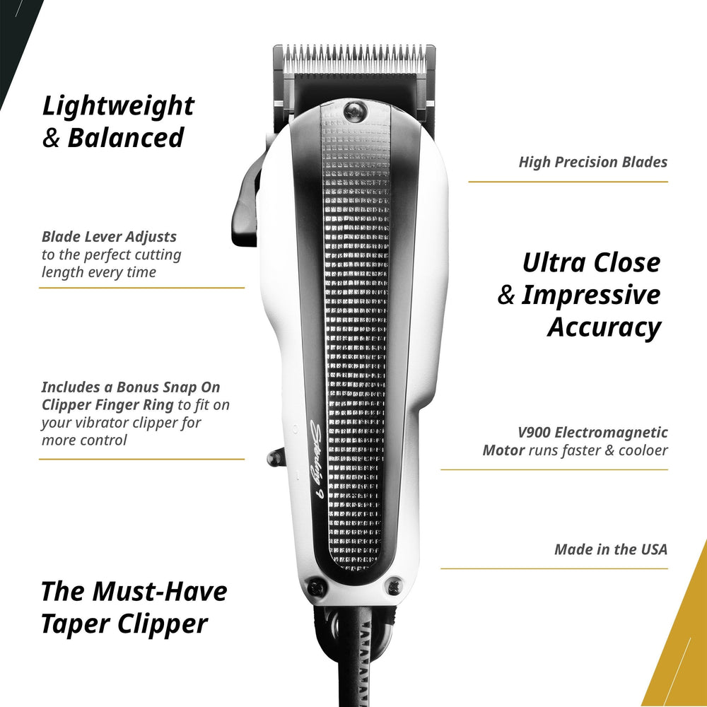 Sterling 9 adjustable blade closeup demonstrating fast length changes