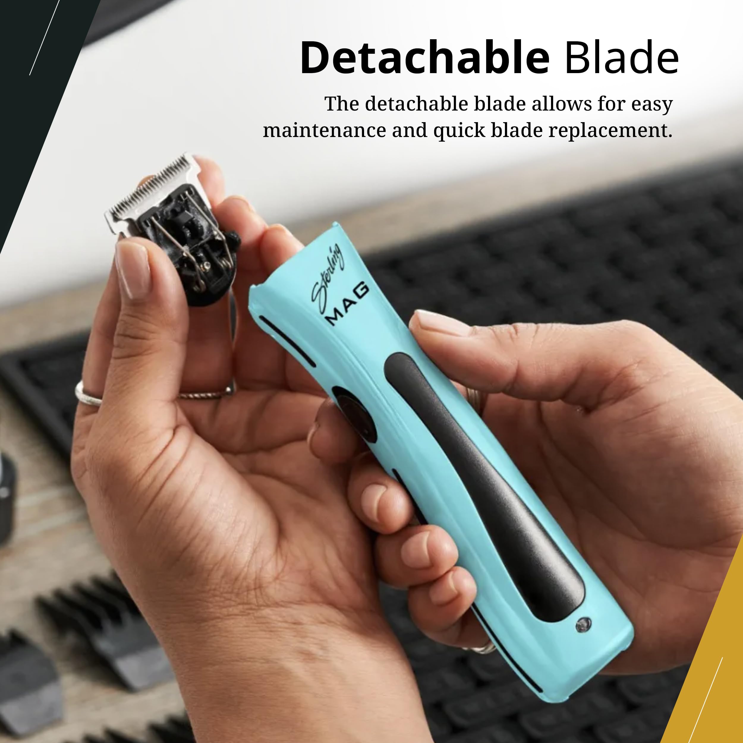 Four guide combs included for consistent length settings on Wahl Sterling MAG
