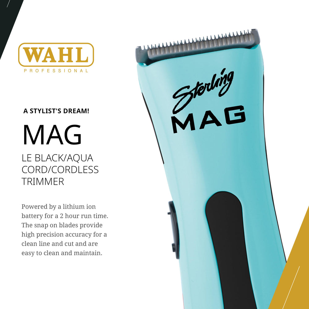 Wahl Sterling MAG cordless trimmer with quick-detach blade for precise line work