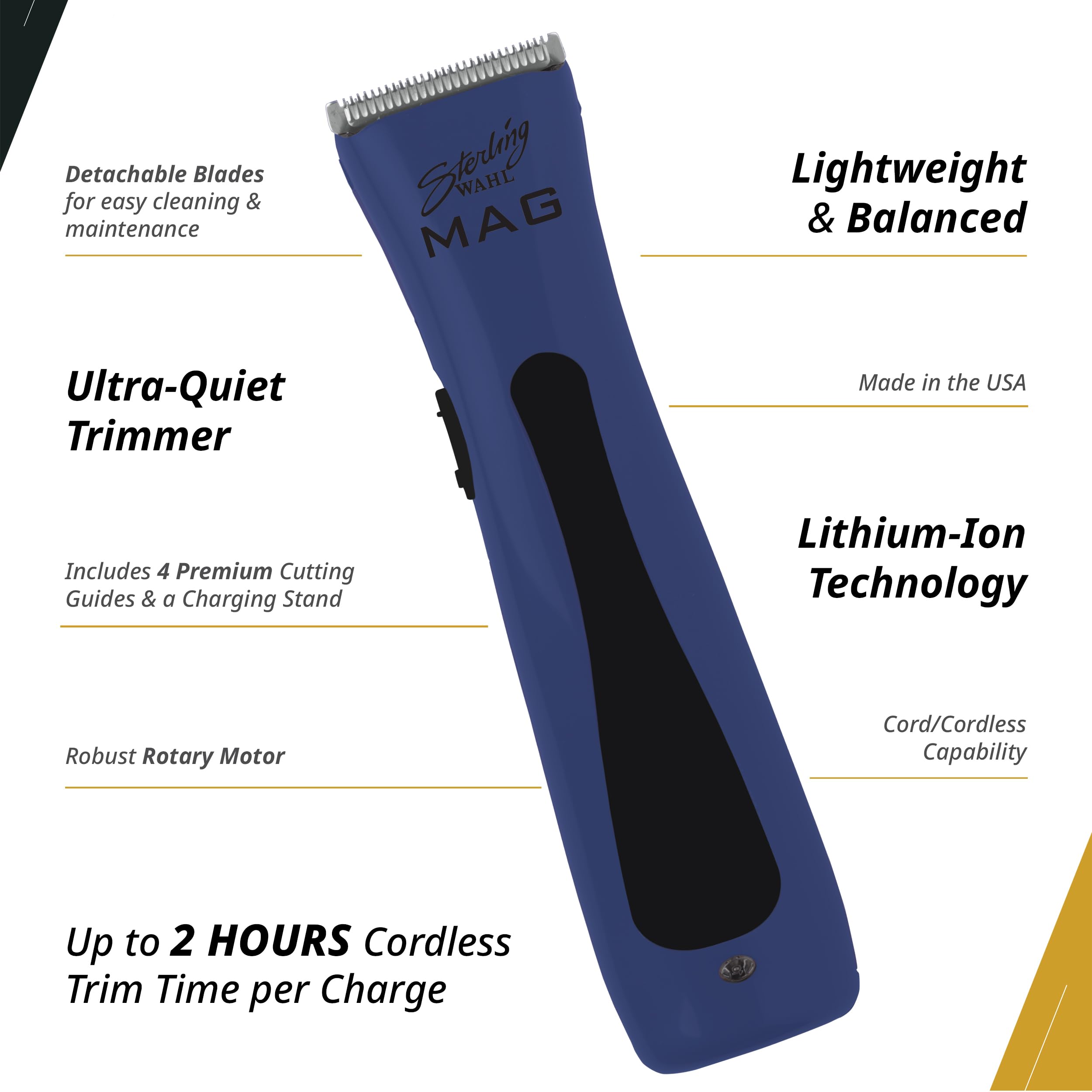 Sterling Mag Trimmer LED indicator shows charge status at a glance