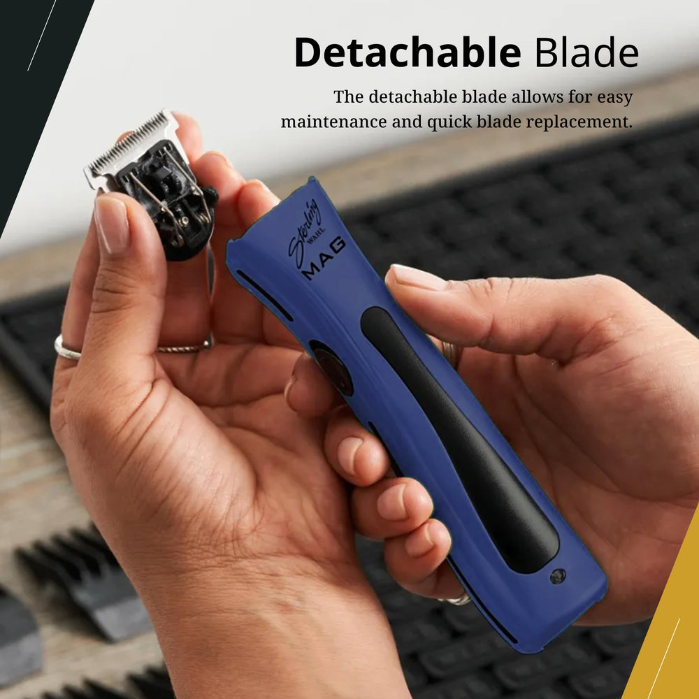 Wahl Sterling Mag Trimmer with snap-on blades enables quick precision adjustments