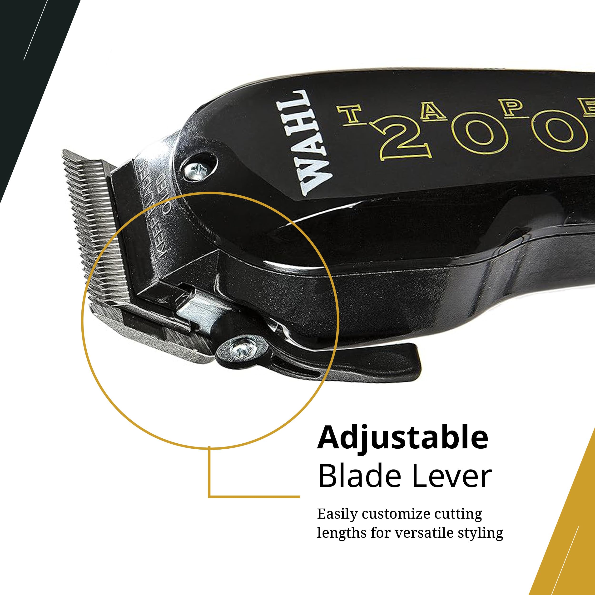 Wahl Professional Taper 2000 ergonomic handle designed for comfortable use.