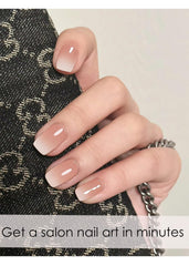 Wahrshei adhesive gel polish sticker delivers a shiny finish after curing.