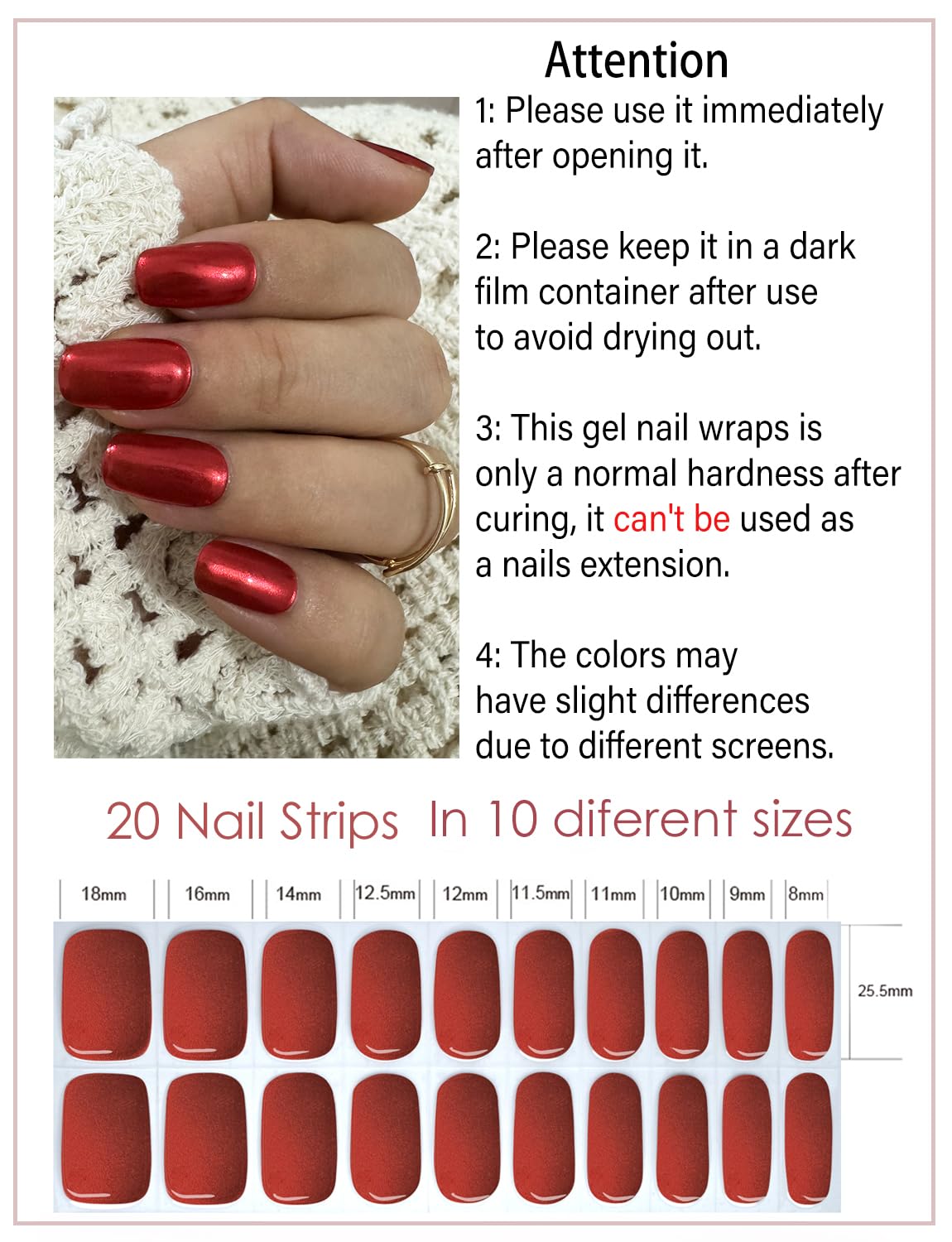 Wahrshei finished look with salon-like shine on natural nails at home