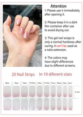 Wahrshei Glazed Pink Gradient applying—easy adhesion across nail sizes for a confident home manicure.