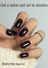 Wahrshei adhesive gel polish sticker for easy, glossy nail art.