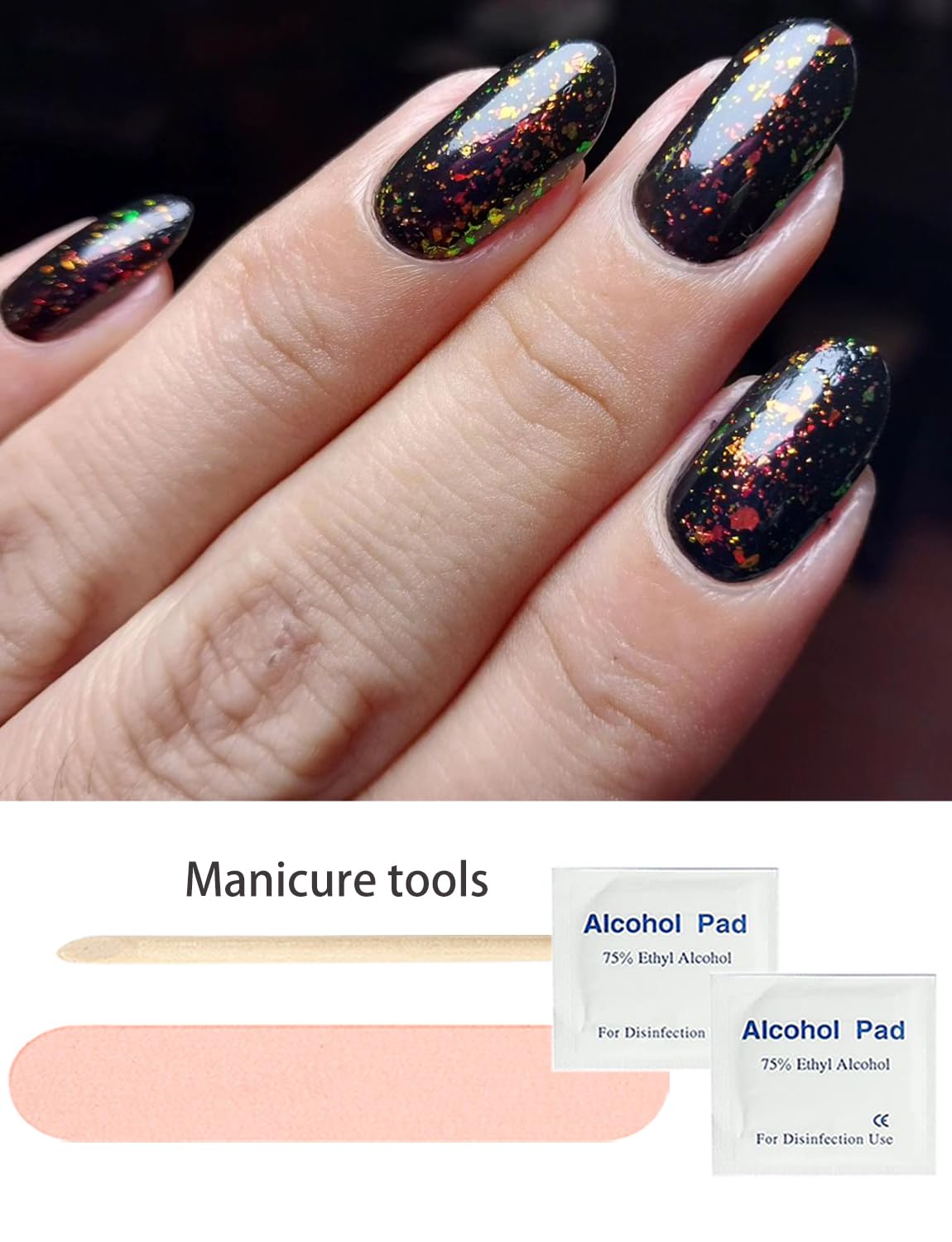 Wahrshei DIY mani kit includes file and sealing strip for finished look.