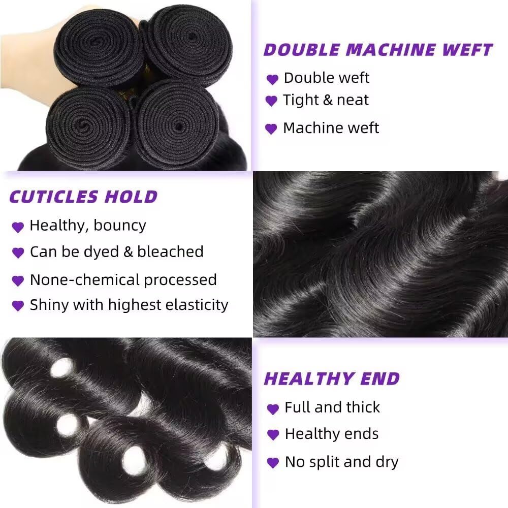 WAITWO 22-inch Brazilian body wave bundle provides length and bounce.