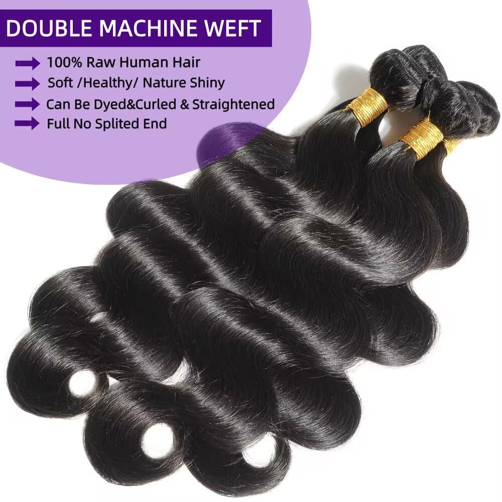 WAITWO 22-inch bundles blend effortlessly with real hair