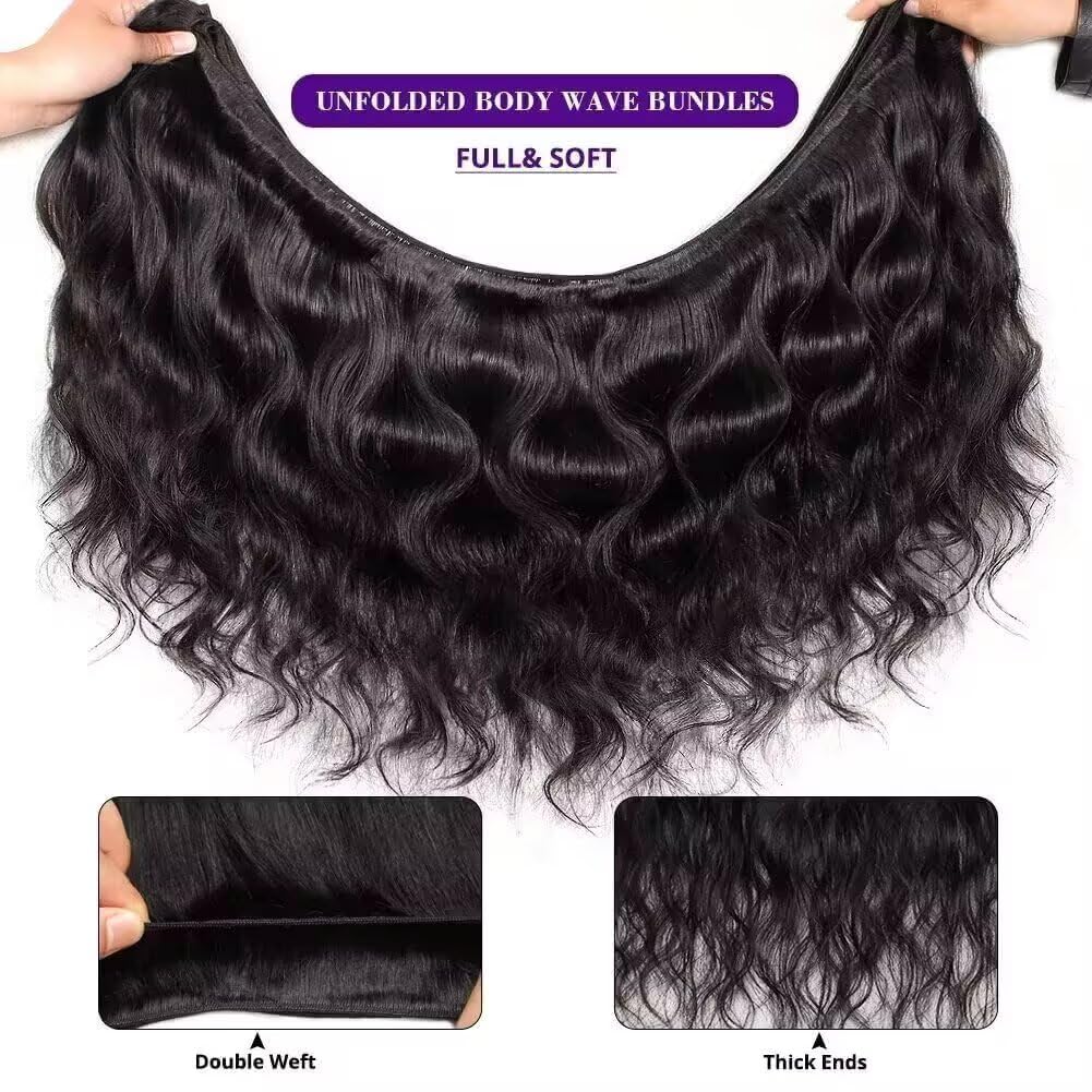 WAITWO 24-inch Brazilian virgin bundles for versatile styling