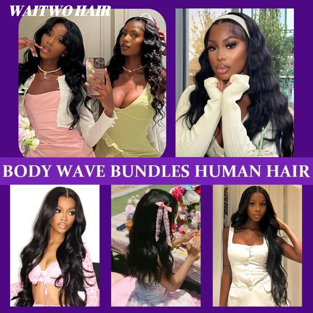 WAITWO Brazilian virgin hair packaging highlighting premium quality