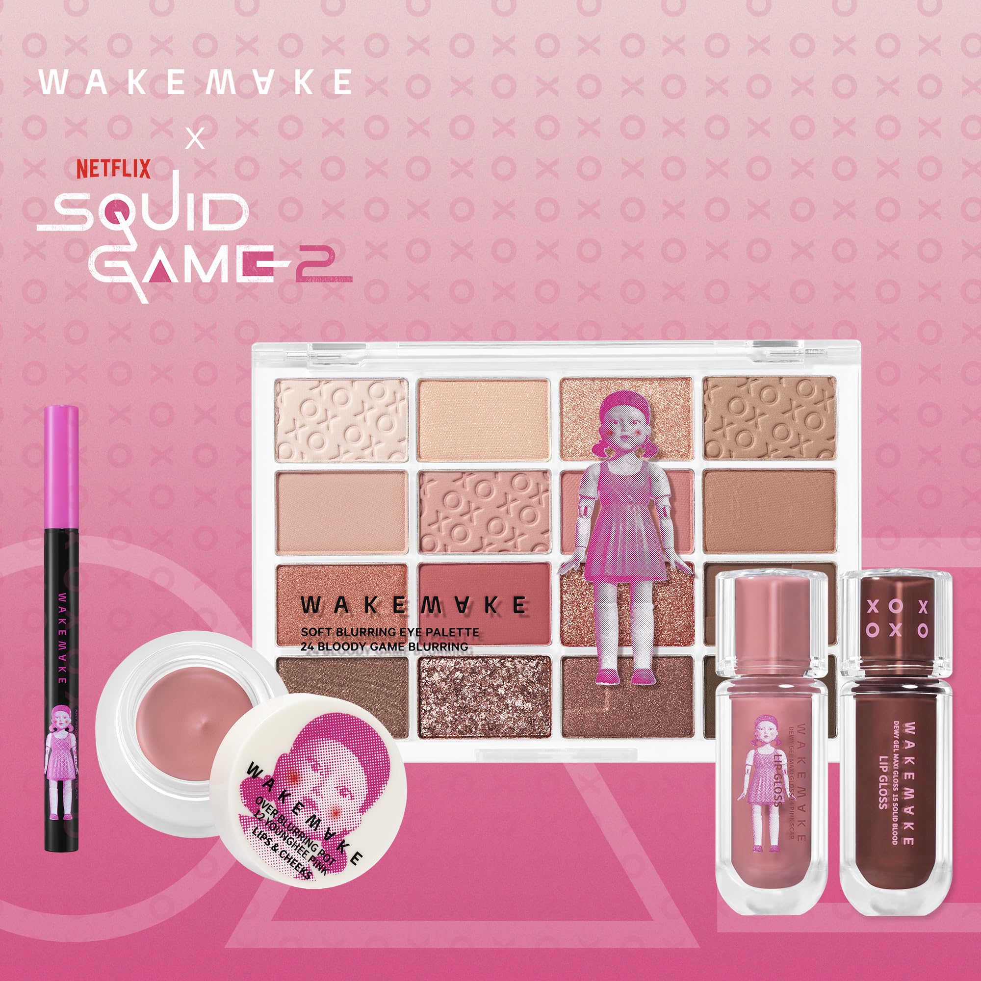 WAKEMAKE Dewy Gel Maxi Gloss close-up texture showing smooth application
