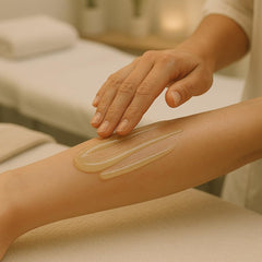 Wakse Cactus H2o Serum application on skin after waxing for soothing comfort.