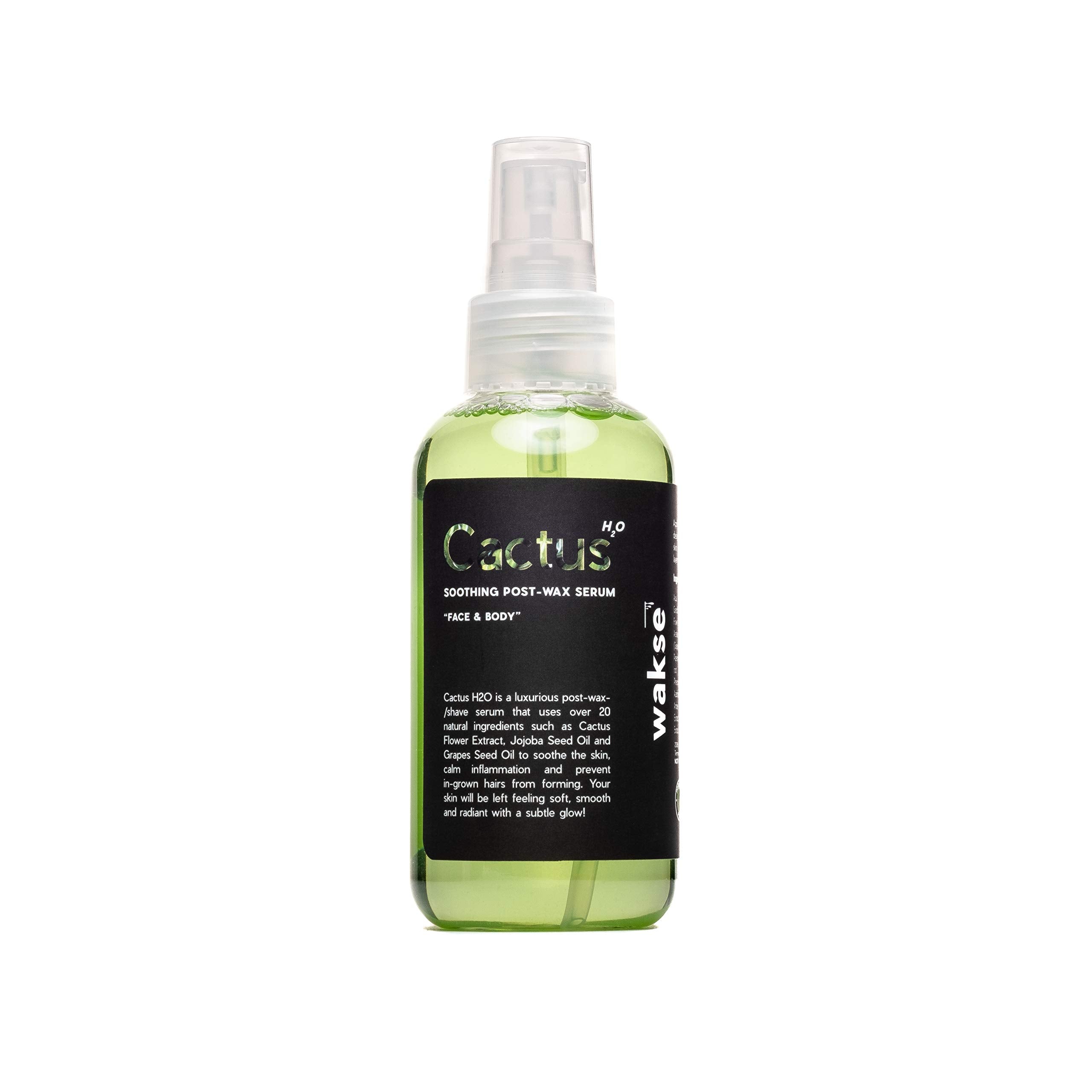 Wakse Cactus H2o Serum bottle ready for post-wax care and hydration.