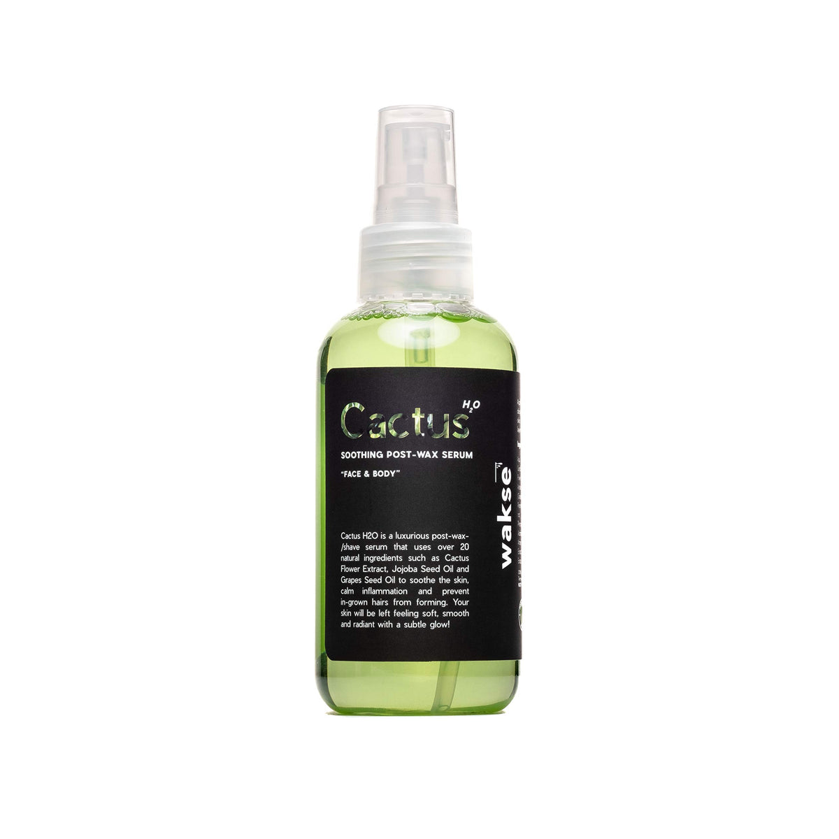 Wakse Cactus H2o Serum bottle ready for post-wax care and hydration.