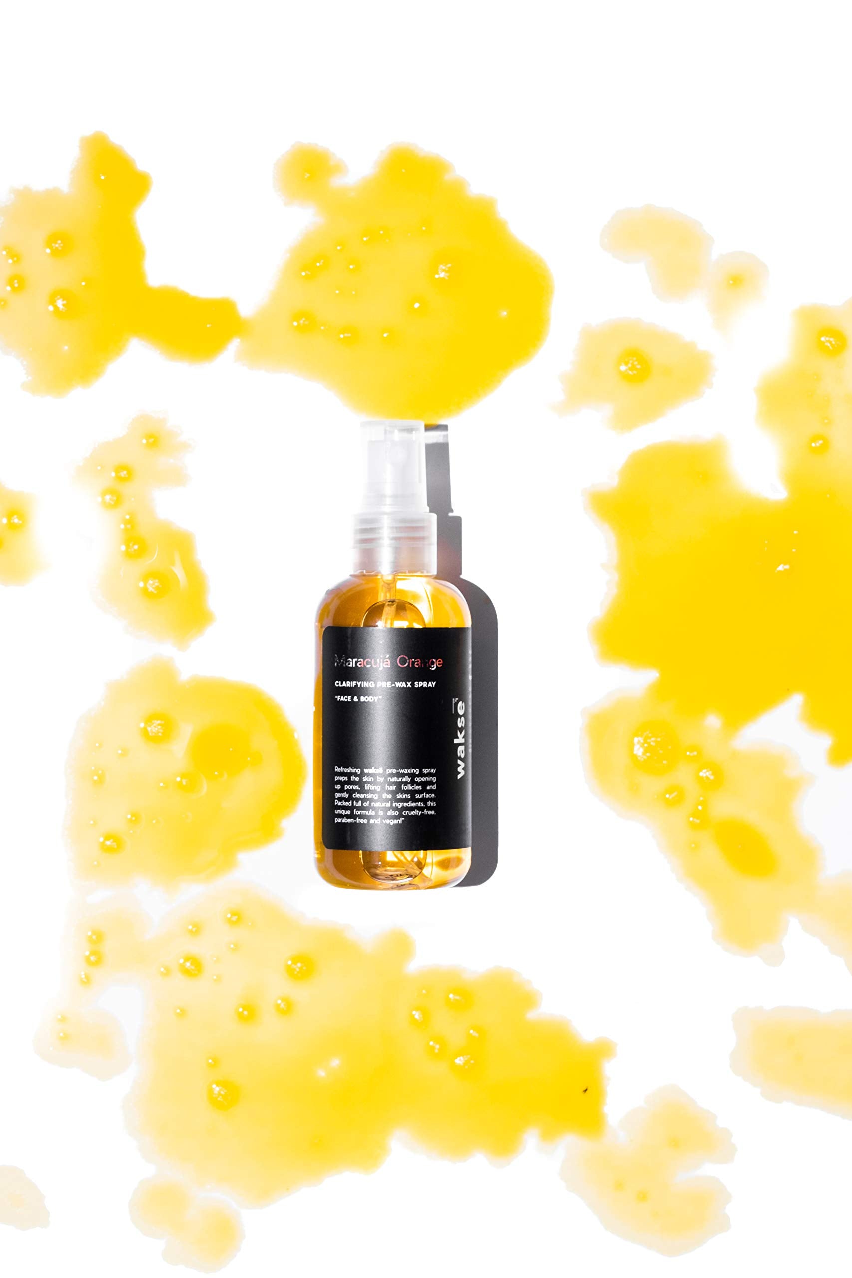 Wakse Maracuja Orange Pre-Wax suited for face and body skin preparation.