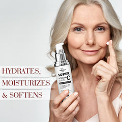 Close-up of WALEJUC serum on skin showing smooth texture improvement.