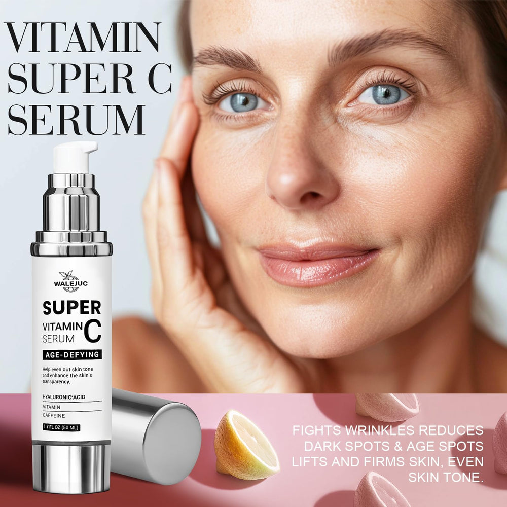 Hydrated, plump-looking skin after applying WALEJUC serum.