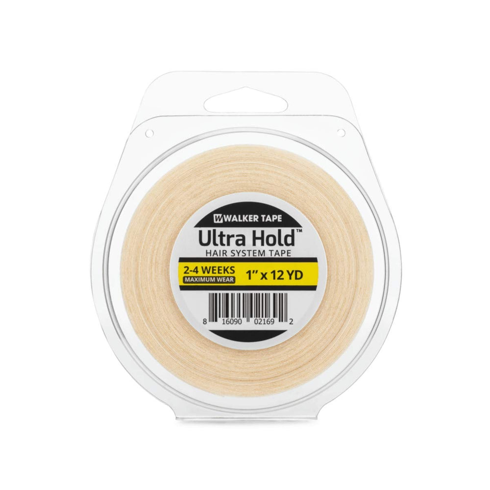 Walker Tape Hold Hair Extension Tape Roll 1in x 12yd for strong, flexible hold on front hairline