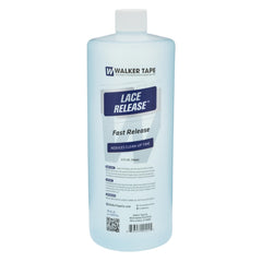Walker Tape Lace Release bottle close-up showing skin-safe adhesive removal