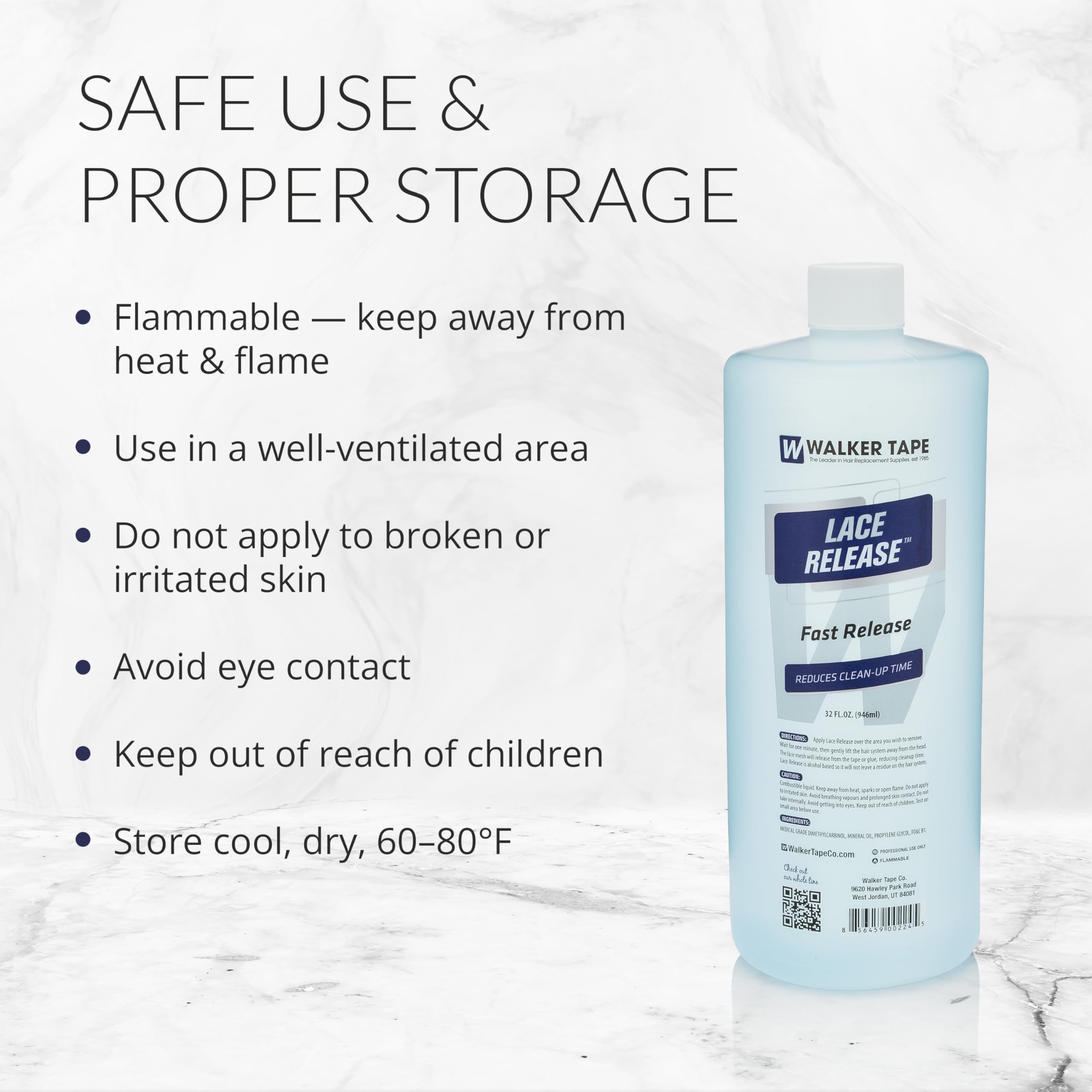 32 oz bottle enables quick transitions between clients