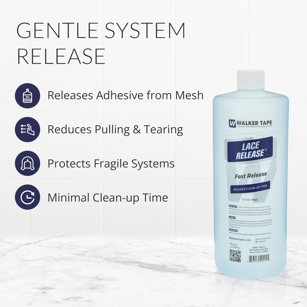 Walker Tape Lace Release demonstrates safe removal on delicate mesh bases