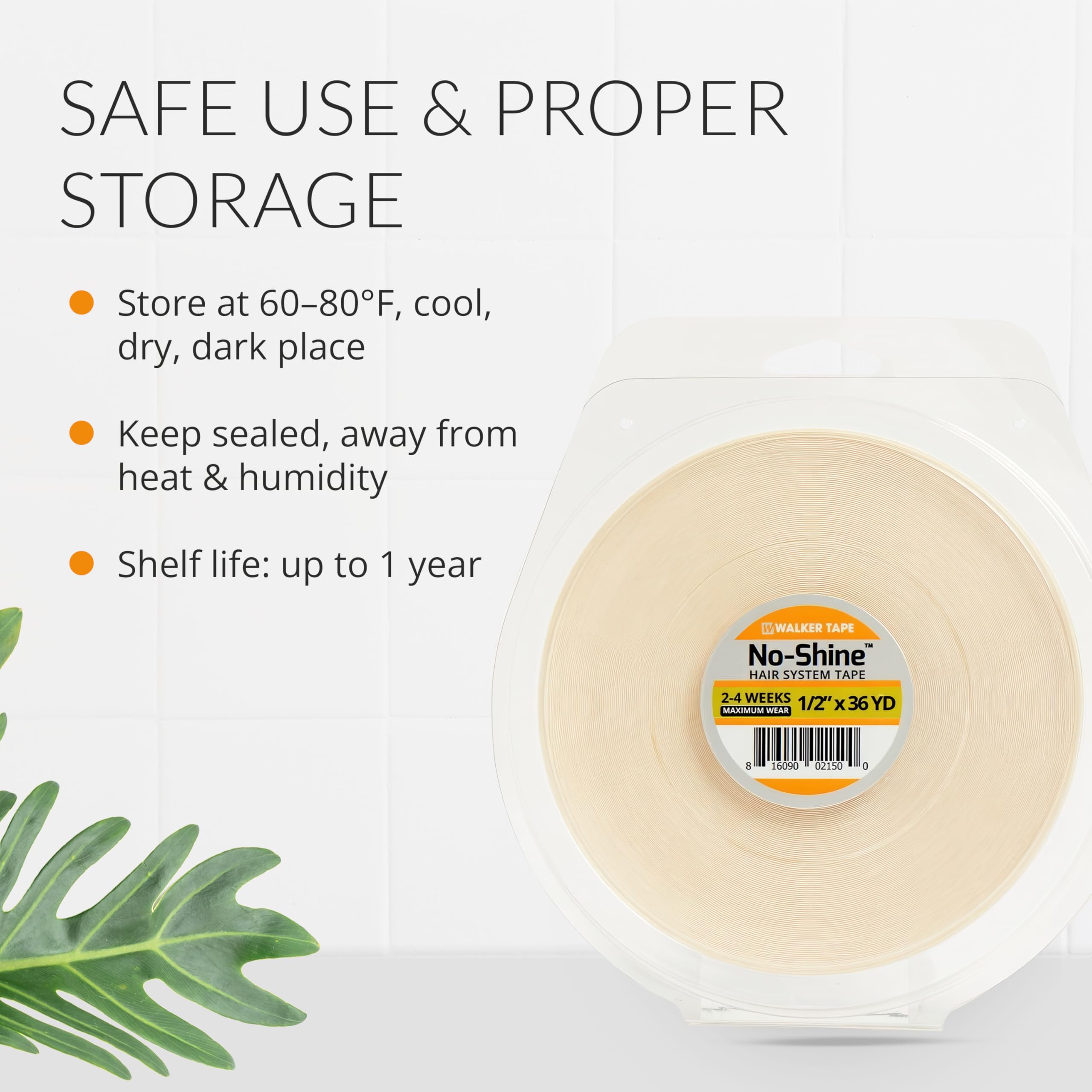 Walker Tape No-Shine Roll delivers long-wear hold during activity.