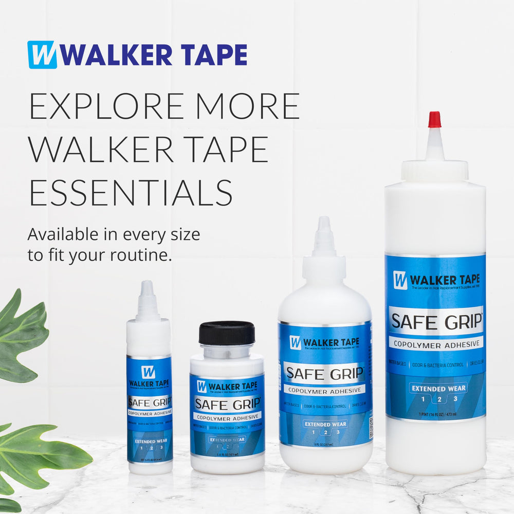 Walker Tape Safe Grip skin-friendly bonding suitable for lace systems and toupees.