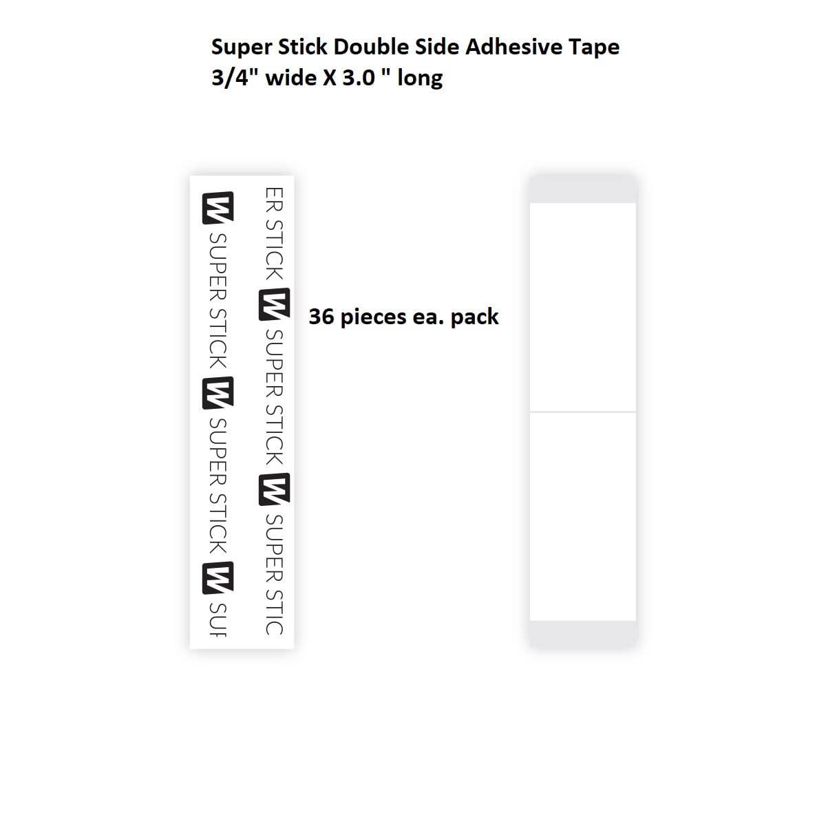 Walker Tape Straight Strip Clear adhesive close-up for everyday to extended wear applications