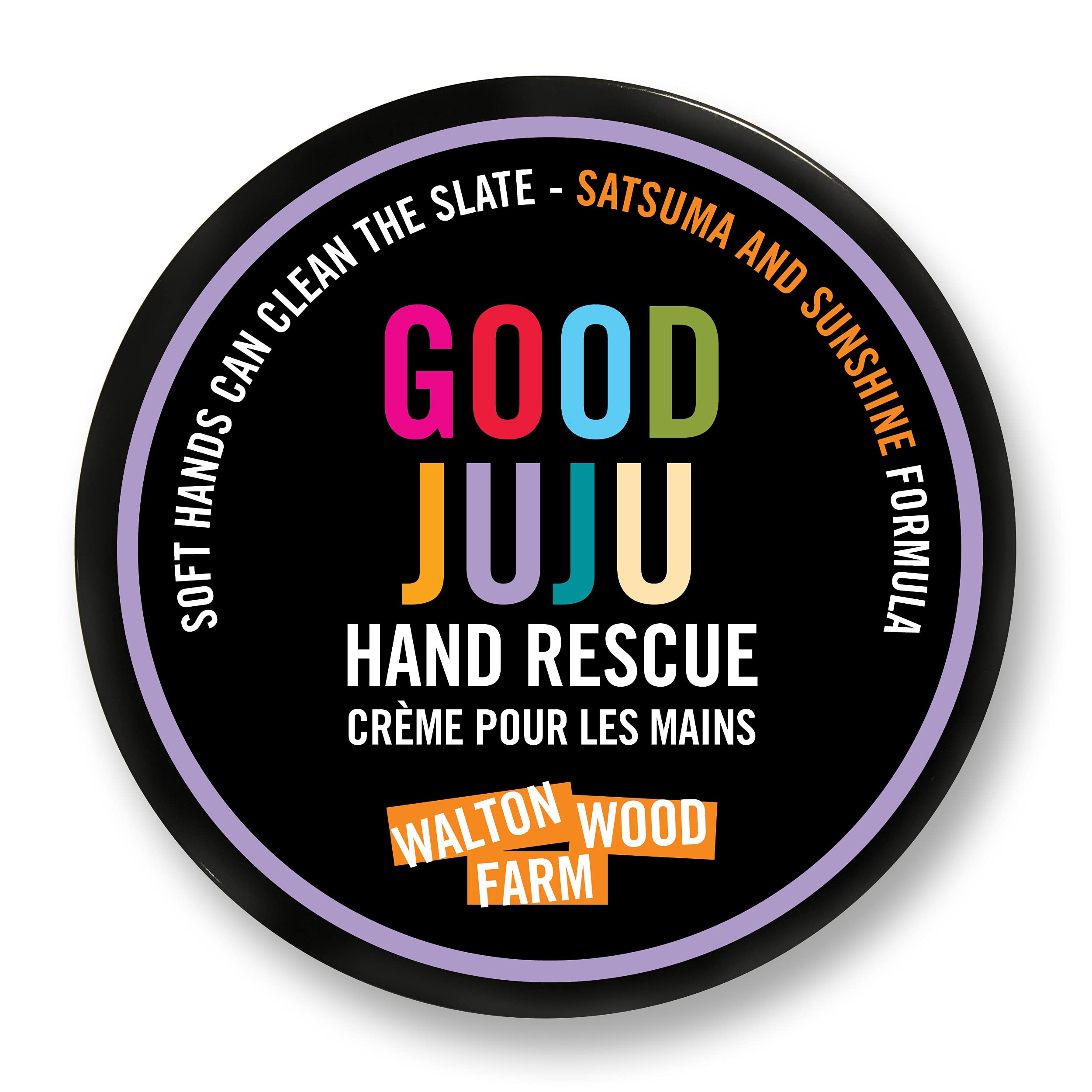 Walton Wood Farm Hand Rescue Good Juju 4oz bottle delivering deep hydration for dry hands.