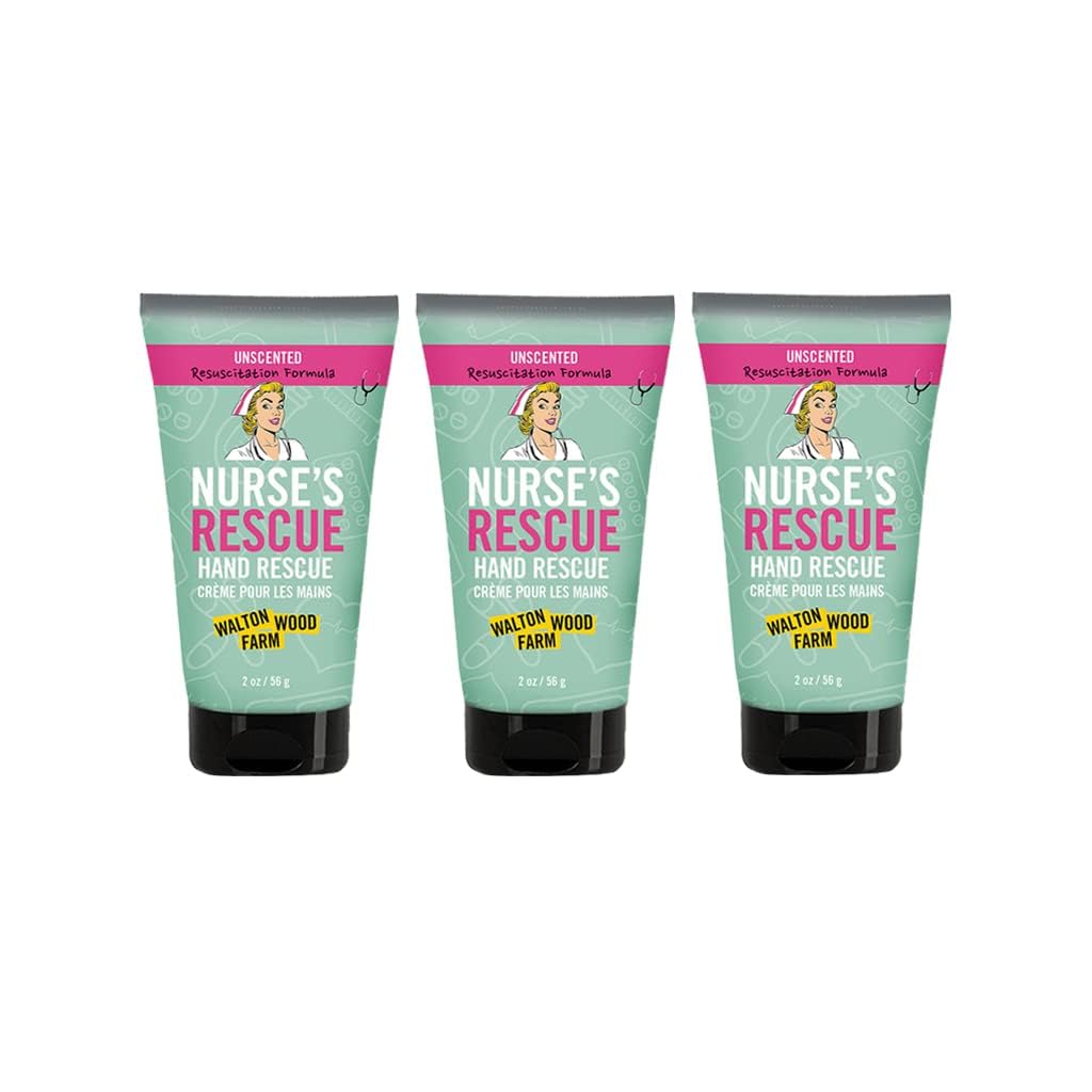 Walton Wood Farm Nurse's Rescue hand cream 2-oz nourishes dry hands for daily comfort.