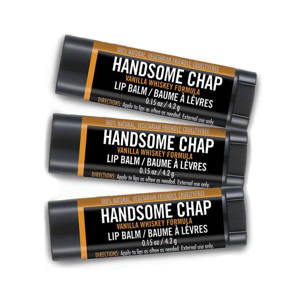 Walton Wood Farm Handsome Chap lip balm trio Vanilla Whisky keeps lips hydrated on the go