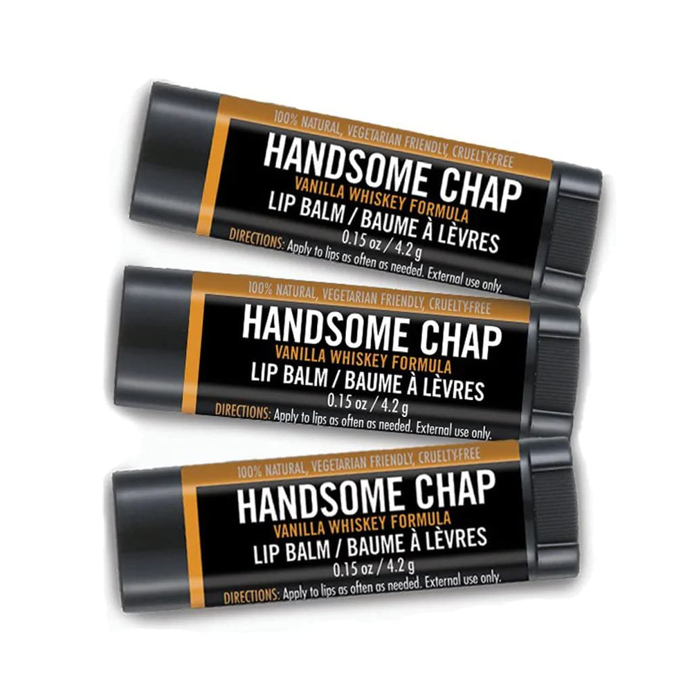 Walton Wood Farm Handsome Chap lip balm trio Vanilla Whisky keeps lips hydrated on the go