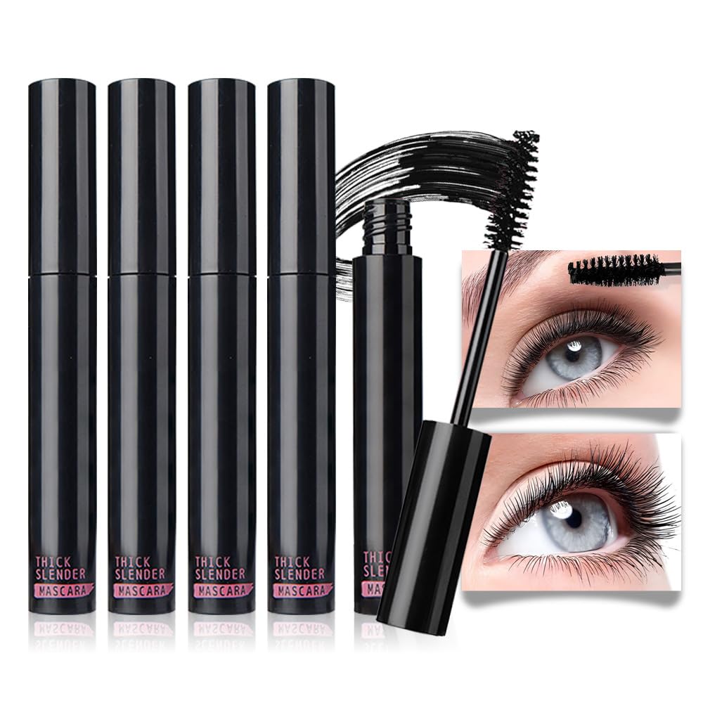 WanTuoluo 5-pack mascara bulk shown for bold all-black lashes and versatile looks.