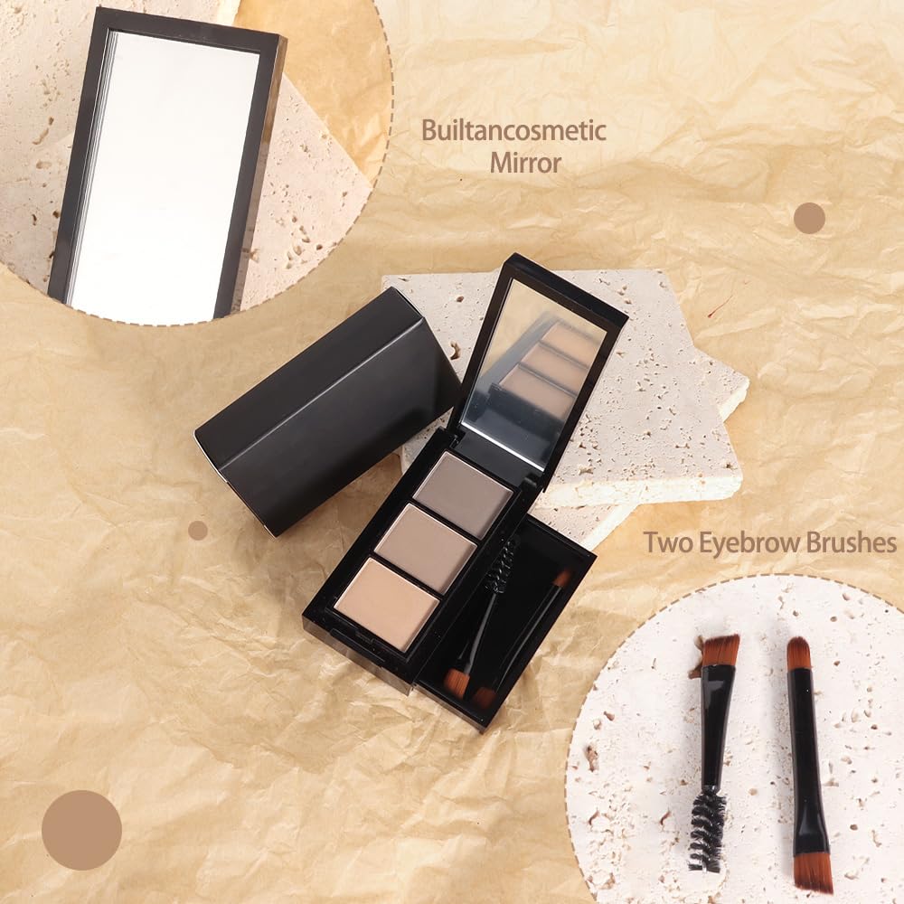 WanTuoluo travel-friendly brow kit fits a purse for on-the-go definition.
