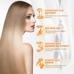 Wanban anti hair loss shampoo bottle back label with ingredients