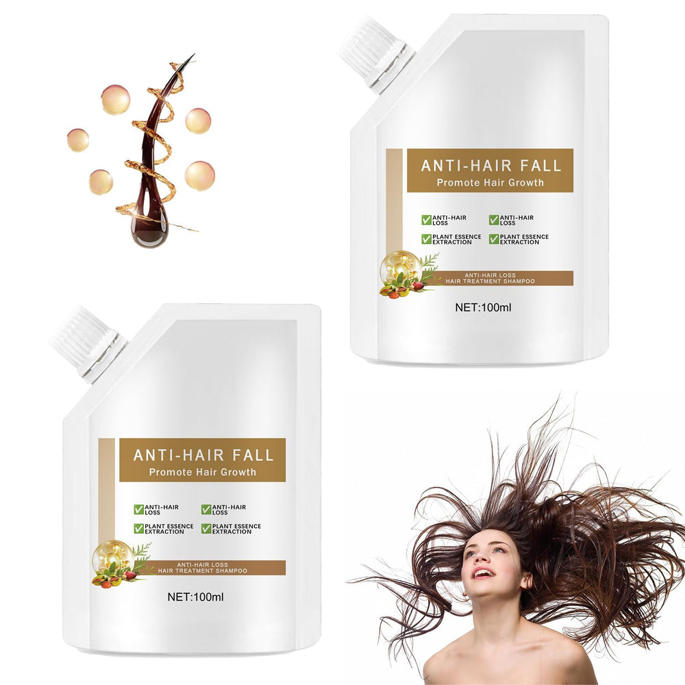 Wanban anti hair loss shampoo bottle front view for fuller-looking hair