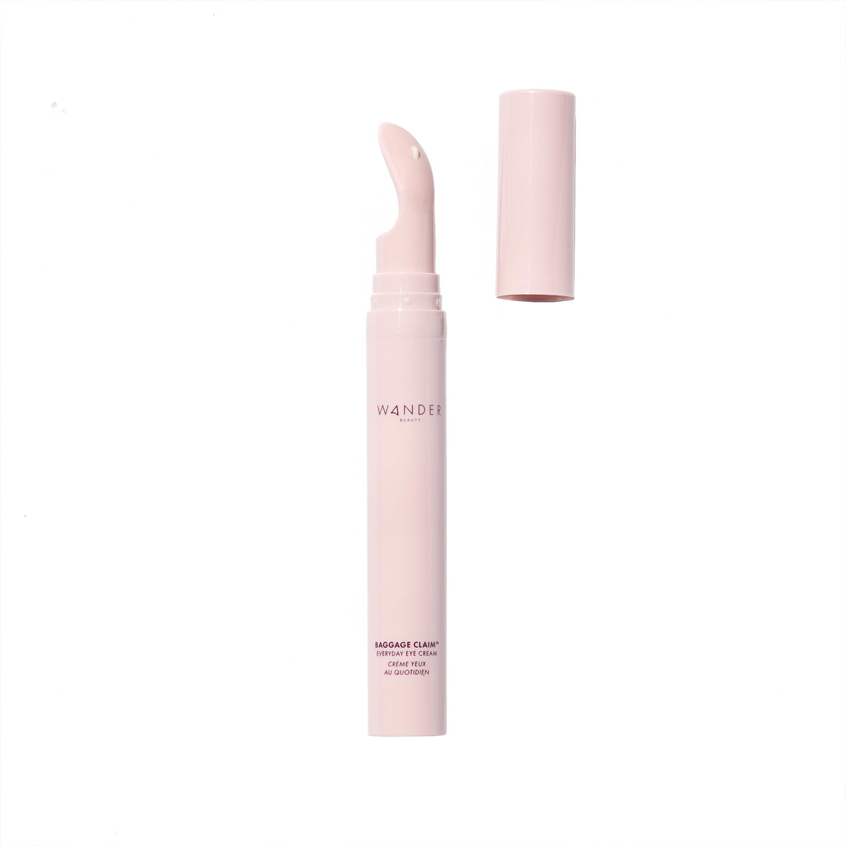 Wander Beauty Baggage Claim Eye Cream bottle highlighting hydration