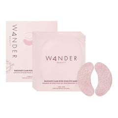 Wander Beauty Baggage Claim rose gold foil under-eye patches brighten and hydrate delicate skin.