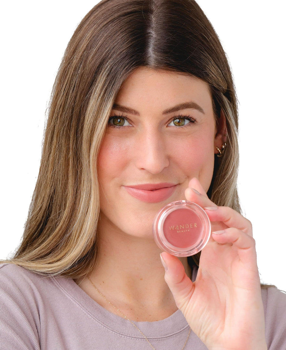 Wander Beauty Double Date Tint on lips for easy color